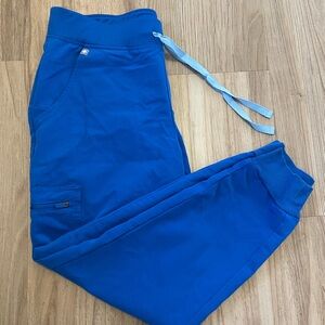 FIGS Zamora Jogger Style Scrub Pants in Royal Blue Medium Petite